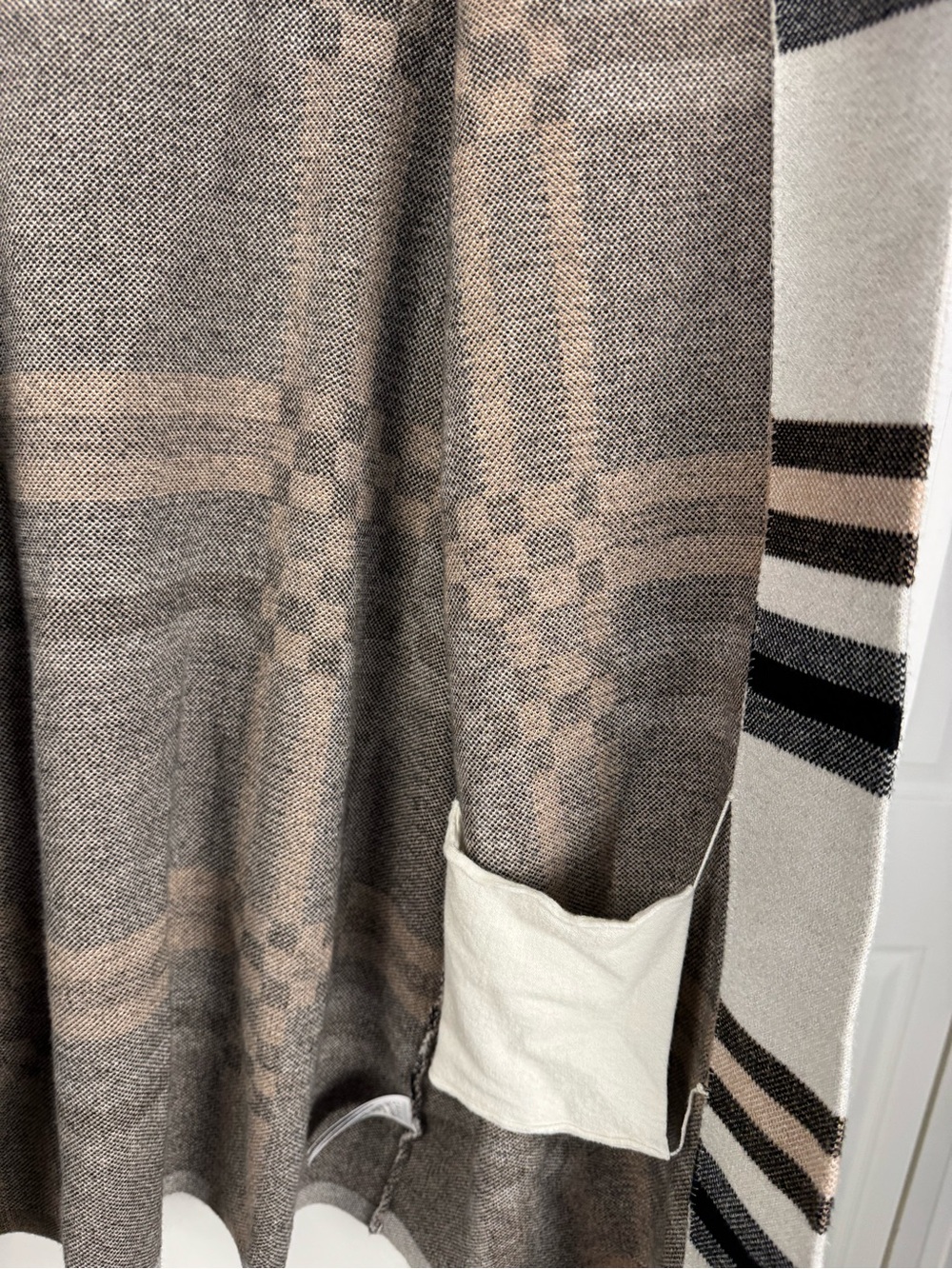 Christian Siriano Plaid Hooded Wrap Cardigan Sweater M - Picture 12 of 15